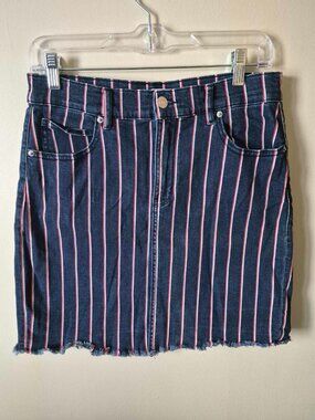 Women's Blue and Red Skirt